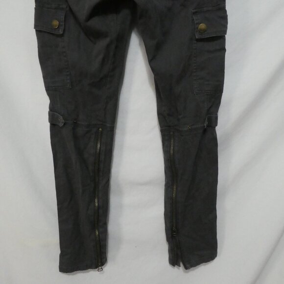 BLANK NYC | size 29 | Grey Cargo Style Slim Fit Pants | Long Zip Leg Bottoms - Picture 14 of 16